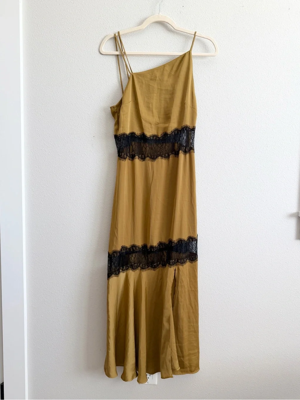 Zara Combination Slip Dress XS Satin & Lace